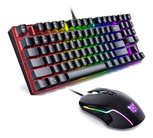 Kit Gamer Teclado Mecanico G26 + Mouse Onikuma Rgb Cw905