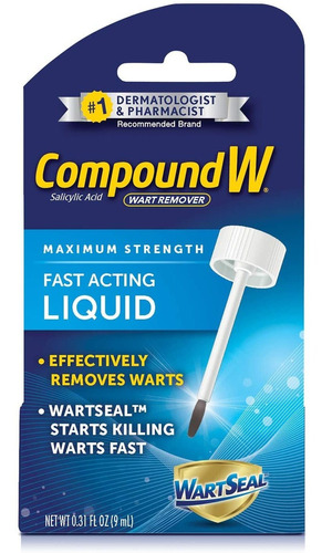 Removedor De Verruga Compound W, Máxima Potencia, Gel De Ráp