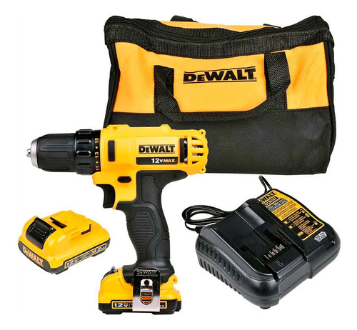 Furadeira Parafusadeira 12v 2 Bateria Bivolt Dewalt Dcd710d2