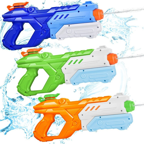 Pistola De Agua Para Niños, Set X 3 Pistolas Chorro Envío Ya