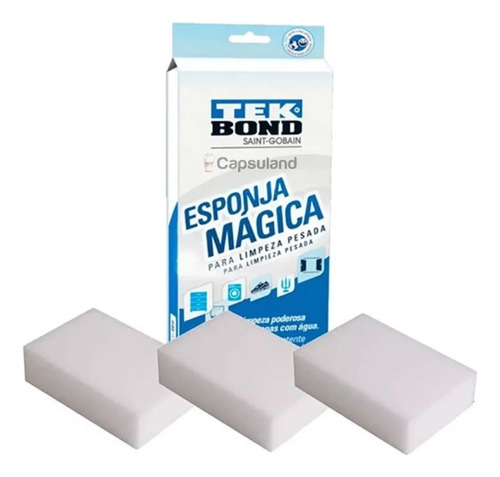 3 Eliminador De Manchas Tekbond Mr. Magic Sponge Clean Magic Eraser