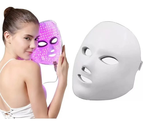 Mascara Led Estetica Facial 7 Cores Tratamento De Pele Mista