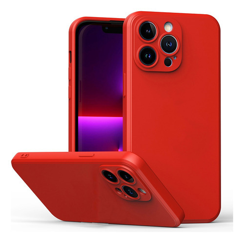 Capa Capinha Para iPhone 14 14 Pro Max Plus Silicone Premium Cor Vermelho iPhone 14 Pro Max