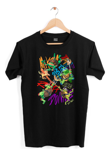 Playera Hombre - Negra - Tortugas Ninja: Mutant Mayhem 2