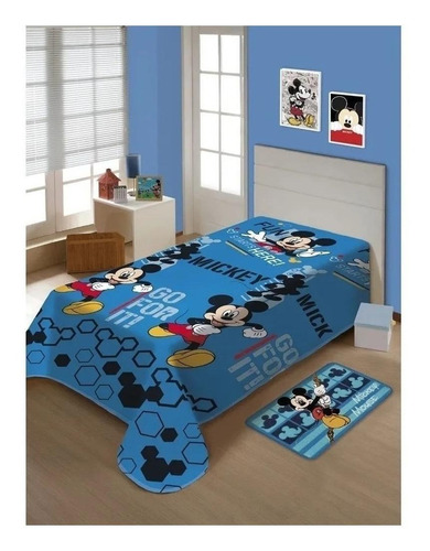 Manta Jolitex Ternille Licenciados Soft Com Design Mickey Fun De 2m X 1.5m