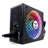 Fuente De Poder 550w Gamer Rgb Jyr Psu-005 | 80plus Silencio Color Negro