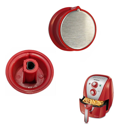 Botão Do Timer Air Fryer Mondial Afn50-ri Afn40-ri Vermelho