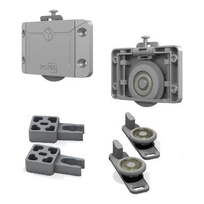 Sistema De Porta De Correr 65 C/ Guia 4013 Para 1 Porta 60kg