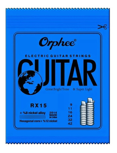 Cuerdas Guitarra Eléctrica Orphee 09-42 Ernie Ball Super