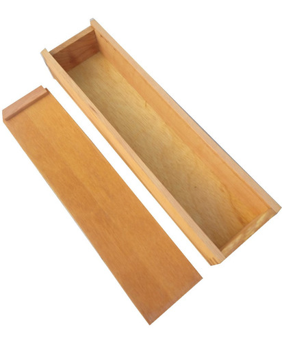 Caja De Madera De Guindo Multiuso Tapa Corrediza 3 Medidas