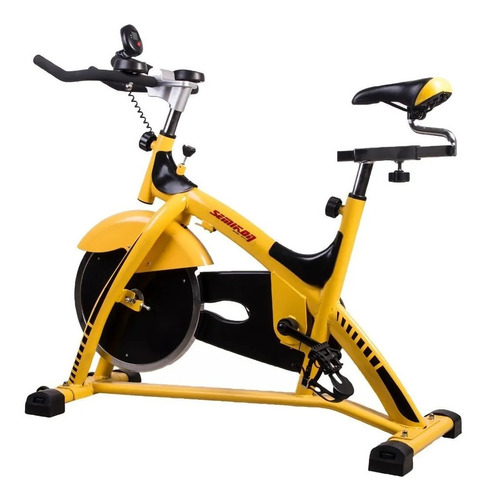 Bicicleta Fija Semikon Te-869hp Para Spinning Color Amarillo Y Negro