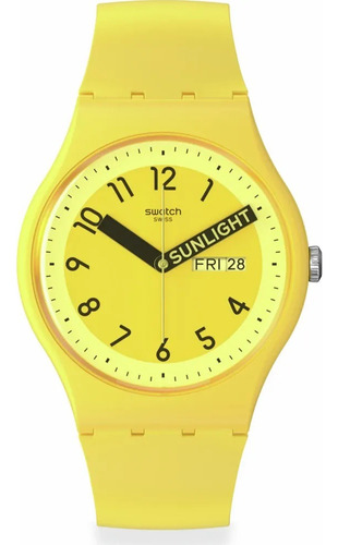 Reloj Swatch Proudly Yellow De Silicona Amarillo So29j702