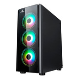 Combo Gabinete Iceberg Crystal G9atx 4fan +fuente 600w Broze