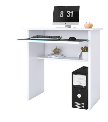 Escrivaninha Compacta P/ Home Office C/ Gaveta Teclado