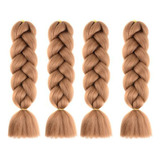 Extensiones De Trenzas Africanas Kanekalon, Pack De 4 Pzs.