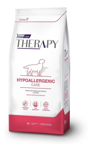 Alimento Vitalcan Therapy Hypoallergenic Care Para Perro Todos Los Tamaños Sabor Mix En Bolsa De 10 kg