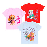 Kit Infantil Roupa Patrulha Canina Skye Everest Camiseta 1-6