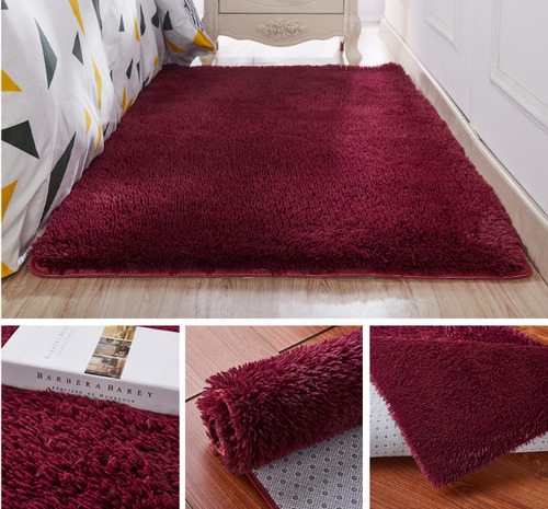 Tapete Para Sala Felpudo Luxo Super Macio 1,00 X 1,50 Shaggy Cor Cp - Rosa Bb