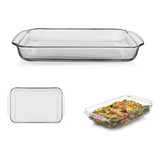 Refractario Bandeja Rectangular Hornear Vidrio Templado 2.7l