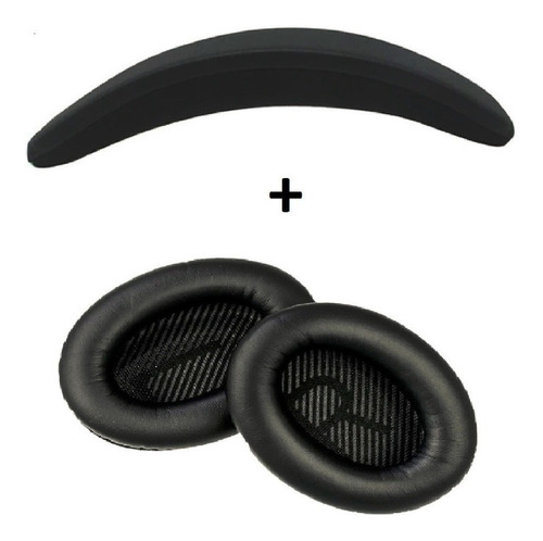 Kit Par De Almofadas  + Headband Cabeça Bose Qc35 Qc25 