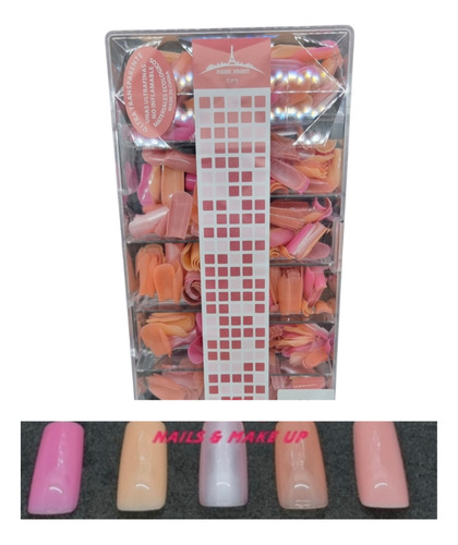 Tips Soft Gel Colores Caja X 500u Press On Nails Paris Night