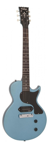 Guitarra Eléctrica Vintage V120ghb Gun Hill Blue Material Del Diapasón Lignum Rosa Orientación De La Mano Diestro