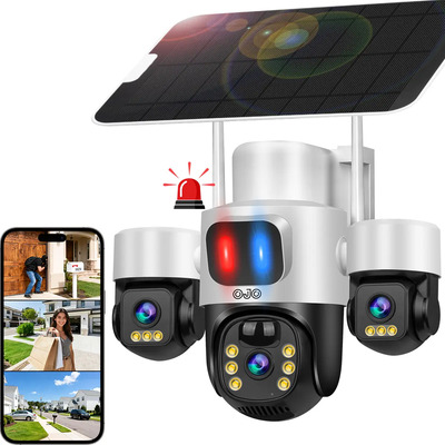Ojo® 5g Solar 3 Lente Cámara De Seguridad Wifi 3 Pantalla Negro