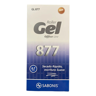 Pluma Gel Sabonis GL877 Azul Pack 12 Unidades Trazo 0.7mm Tinta Gel Azul | Meses sin interés