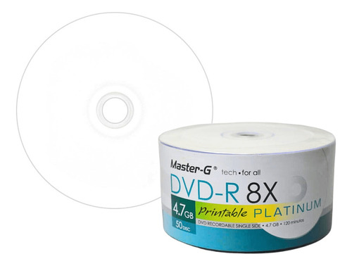 Dvd-r Master G 8x Imprimible Platinum 