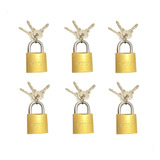 Candado De Seguridad - 3 Llaves - 32mm - 6 Sets