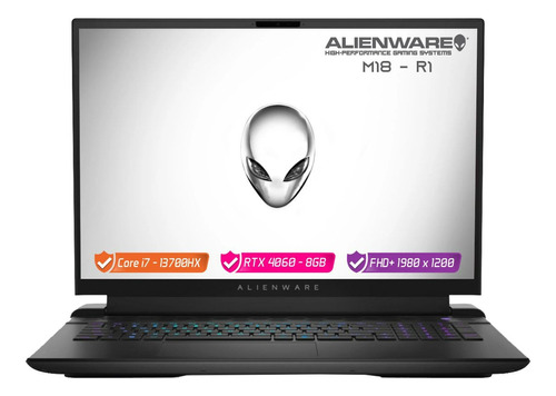 Portátil Alienware M18 Core I7 13th 32gb 1tb Rtx 4060 480hz