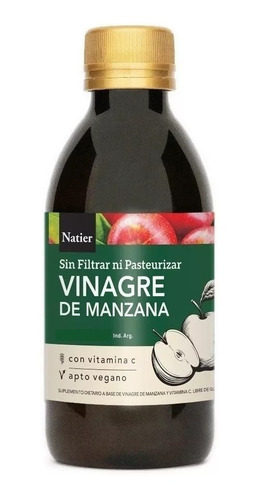 Vinagre De Sidra De Manzana + Vitamina C X 250ml Natier - Dw