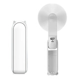Mini Ventilador De Mano Usb Portatil Recargable 3en1 Lintern Color Blanco