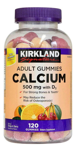 Kirkland Signature Adult 120 Gummies Calcio + D3