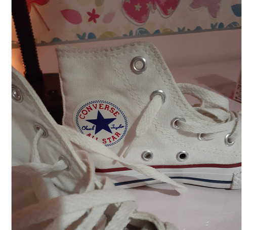 Zapatillas Botitas Converse Blancas Talle 29, Muy Poco Uso,