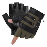 Fioretto Guantes Sin Dedos Para Hombre Cuero Genuino Sin For