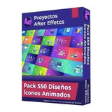 Proyecto After Effects, Pack 550 Diseños Íconos Animados