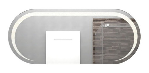 Espejo Rectangular Verón, Gris, Con Luz Led