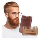 Peine De Barba Y Bigote De Bambú Con Funda