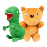 Dinossauro Do George E Urso Teddy Da Família Peppa Pig 28cm