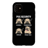 Funda Para iPhone 11 Pug De Seguridad Divertida De Pug Mamá