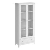 Cristaleira 2 Portas 1 Gaveta Ditália E-954 Branco Cozy