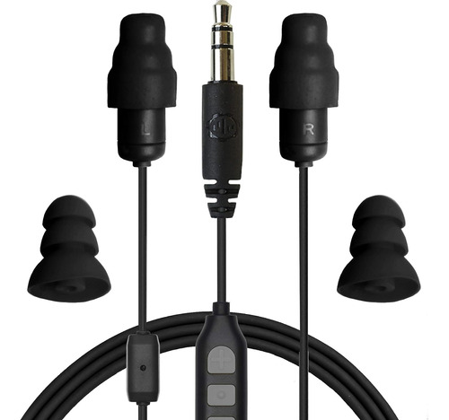 Auriculares Plugfones Pgpbb Black/black 26db Nrr