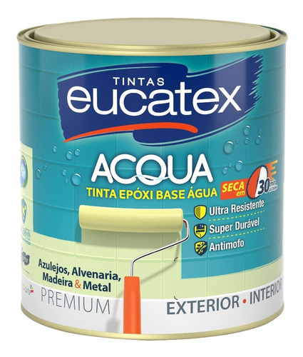 Tinta Epóxi Base Agua Eucatex Acqua Branco 900ml