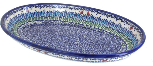 Plato Cerámica 1 Pieza 28 Cms Azul 6431238