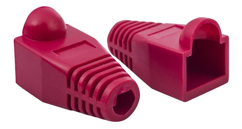 Funda, Capuchon Para Conector Rj45, 100 Uni.rojo Factu/bolet