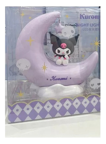 Lámpara Mesita Noche Sanrio Con Forma Luna, Ilumina