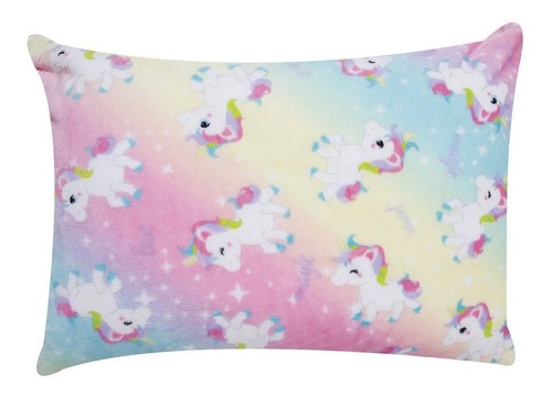 Funda Soft P/almohada Unicornio Microfibra Ultrasuave Tesso Color Multicolor