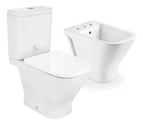 Juego Inodoro Deposito The Gap Rimless Bidet The Gap Cs8092