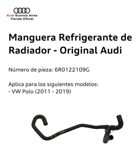 Manguera Refrigerante De Radiador Audi A1 2011 Foto 3